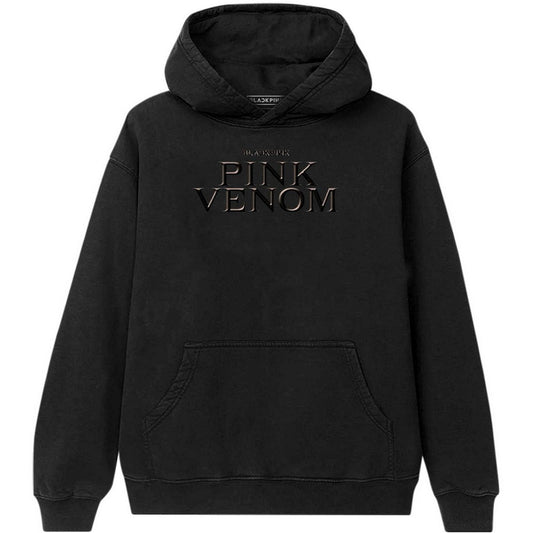 Black - Front - BlackPink Unisex Adult Pink Venom Oil Stroke Pullover Hoodie