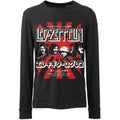 Black - Front - Led Zeppelin Unisex Adult Japanese Burst Cotton Long-Sleeved T-Shirt