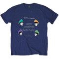 Navy Blue - Front - The Beatles Unisex Adult Happy Christmas Cotton T-Shirt