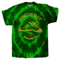 Green - Front - Green Day Unisex Adult All Stars Tie Dye T-Shirt
