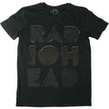 Black - Front - Radiohead Unisex Adult Note Pad Debossed T-Shirt