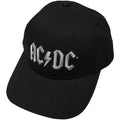 White - Side - AC-DC Unisex Adult Logo Baseball Cap