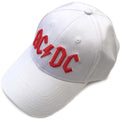 White - Side - AC-DC Unisex Adult Logo Baseball Cap