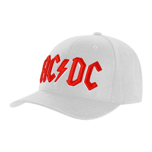White - Front - AC-DC Unisex Adult Logo Baseball Cap