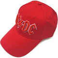 Red - Front - AC-DC Unisex Adult Logo Baseball Cap