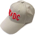 Sand - Front - AC-DC Unisex Adult Logo Baseball Cap