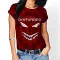 Red - Back - Disturbed Unisex Adult Scary Face Tie Dye T-Shirt