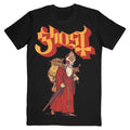Black - Front - Ghost Unisex Adult Greetings From Papa Noel T-Shirt