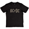 Black - Front - AC-DC Unisex Adult Logo Cotton Hi-Build T-Shirt