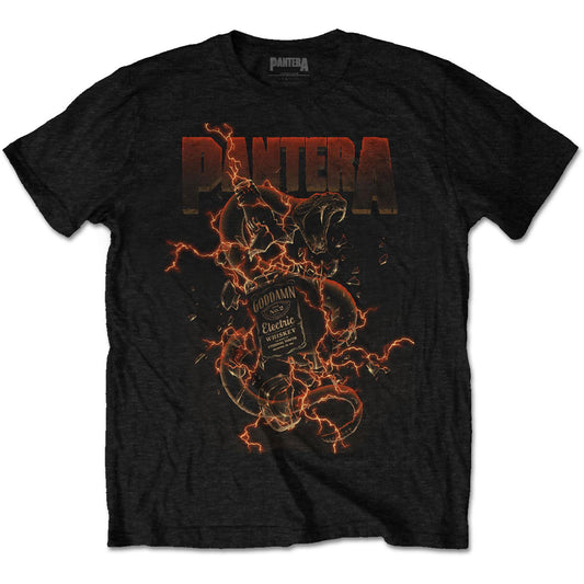 Black - Front - Pantera Unisex Adult Goddamn Whiskey Cotton T-Shirt