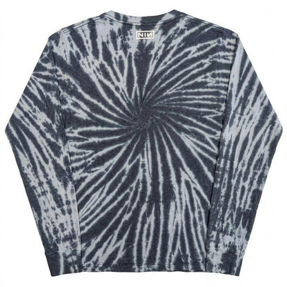 Blue - Back - Nine Inch Nails Unisex Adult Tie Dye Cotton Logo Long-Sleeved T-Shirt