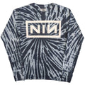Blue - Front - Nine Inch Nails Unisex Adult Tie Dye Cotton Logo Long-Sleeved T-Shirt