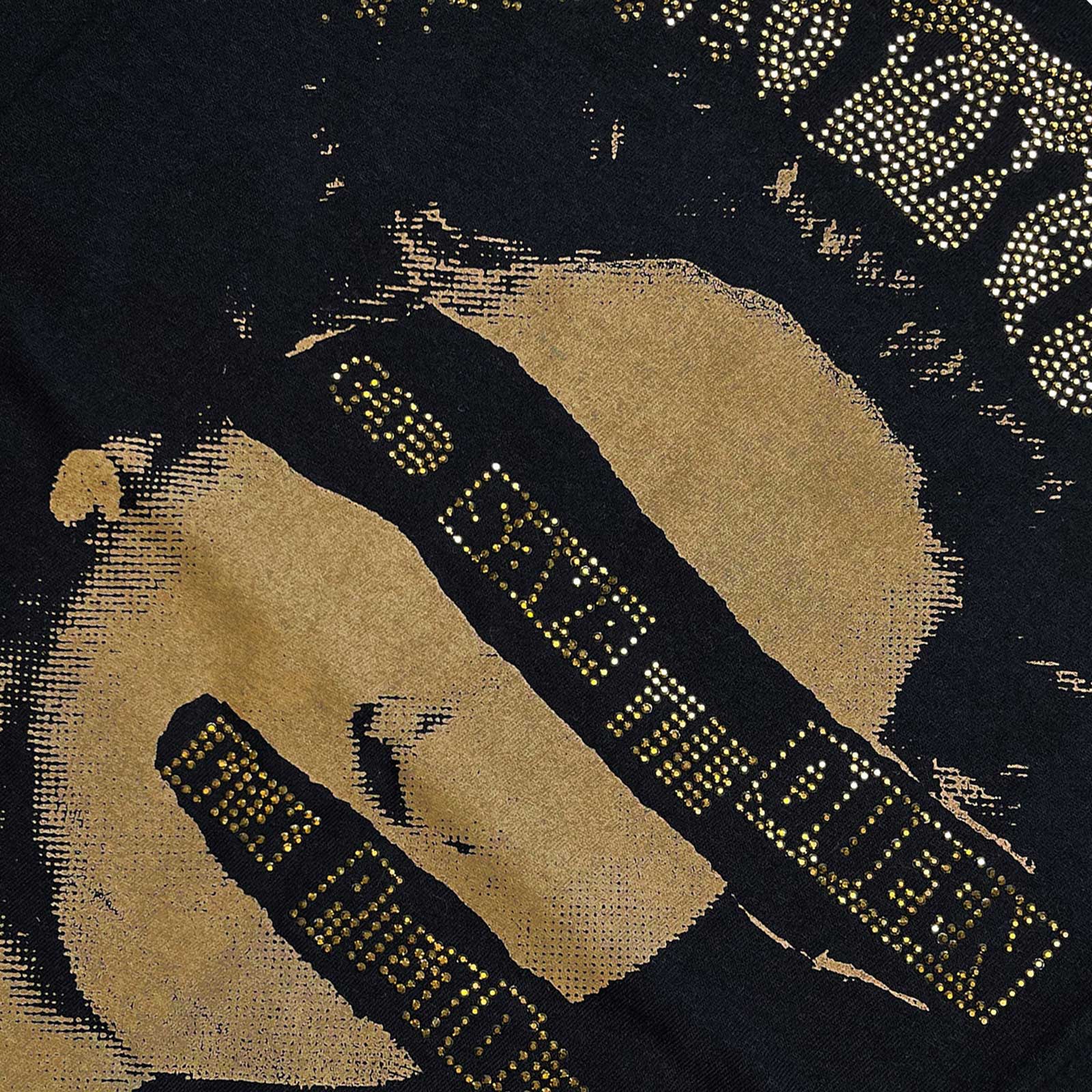 Black - Back - Sex Pistols Unisex Adult God Save The Queen Embellished T-Shirt