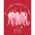 Red - Side - Backstreet Boys Unisex Adult All I Want Xmas Cotton T-Shirt