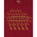 Cardinal Red - Side - David Bowie Unisex Adult Pheonix Festival Back Print Cotton T-Shirt