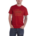 Cardinal Red - Front - David Bowie Unisex Adult Pheonix Festival Back Print Cotton T-Shirt