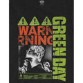 Black - Side - Green Day Unisex Adult Warning Cotton T-Shirt