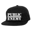 Black - Front - Public Enemy Unisex Adult Logo Camper Cap