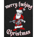 Black - Side - Motorhead Unisex Adult Merry Effing Christmas Cotton T-Shirt