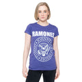 Purple - Side - Ramones Womens-Ladies Presidential Seal Cotton T-Shirt