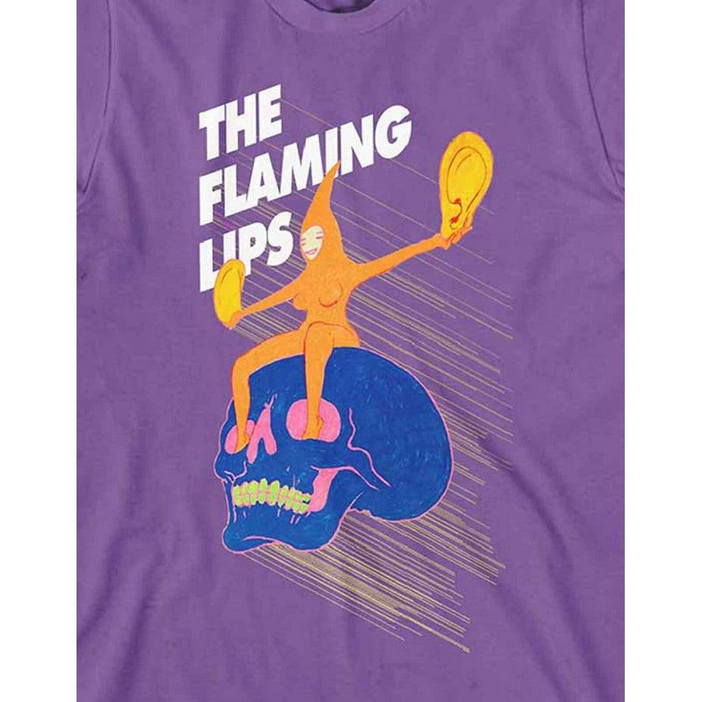 Purple - Side - The Flaming Lips Unisex Adult Skull Rider T-Shirt