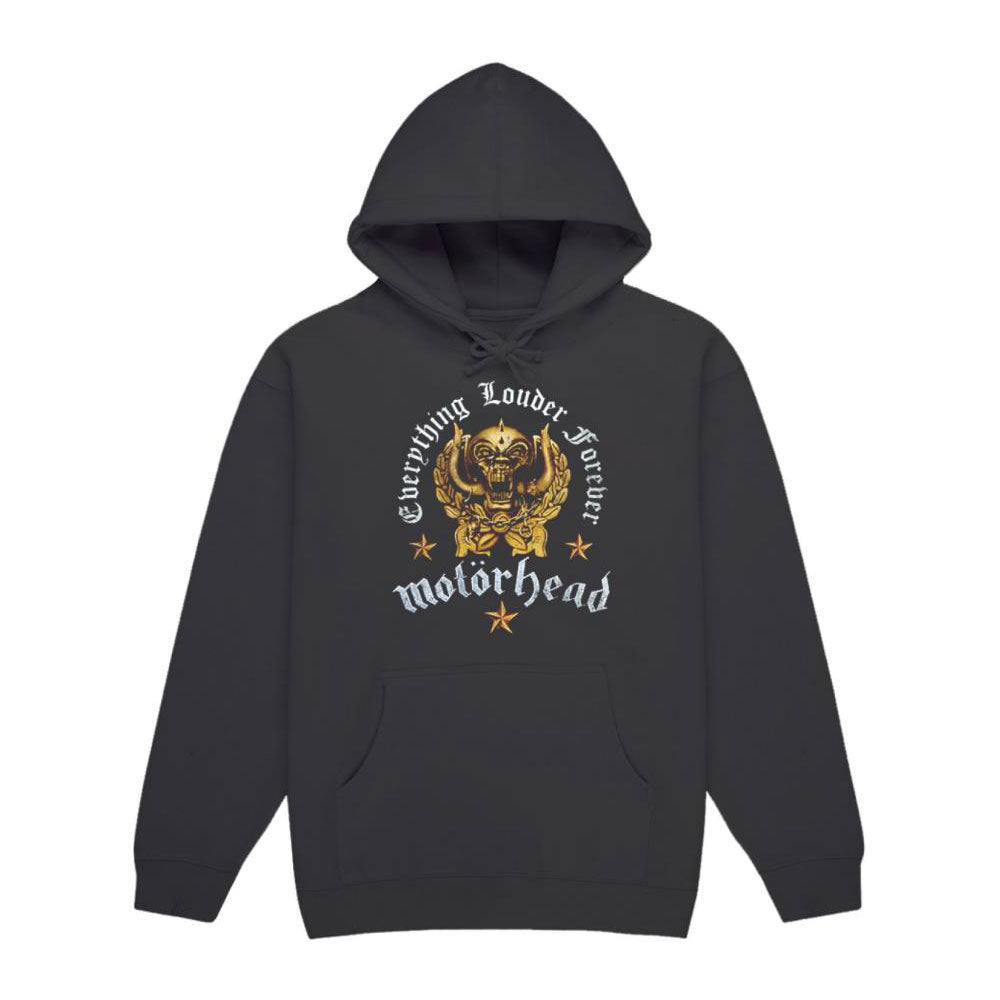 Charcoal Grey - Front - Motorhead Unisex Adult Everything Louder Forever Hoodie