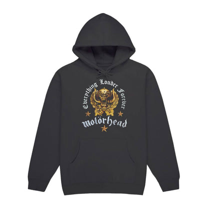 Charcoal Grey - Front - Motorhead Unisex Adult Everything Louder Forever Hoodie