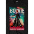 Black - Side - David Bowie Unisex Adult Moonage 11 Fade Cotton T-Shirt