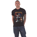 Black - Front - Megadeth Unisex Adult Santa Vic Chimney Cotton Christmas T-Shirt
