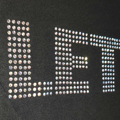 Black - Back - The Beatles Unisex Adult Let It Be Embellished T-Shirt
