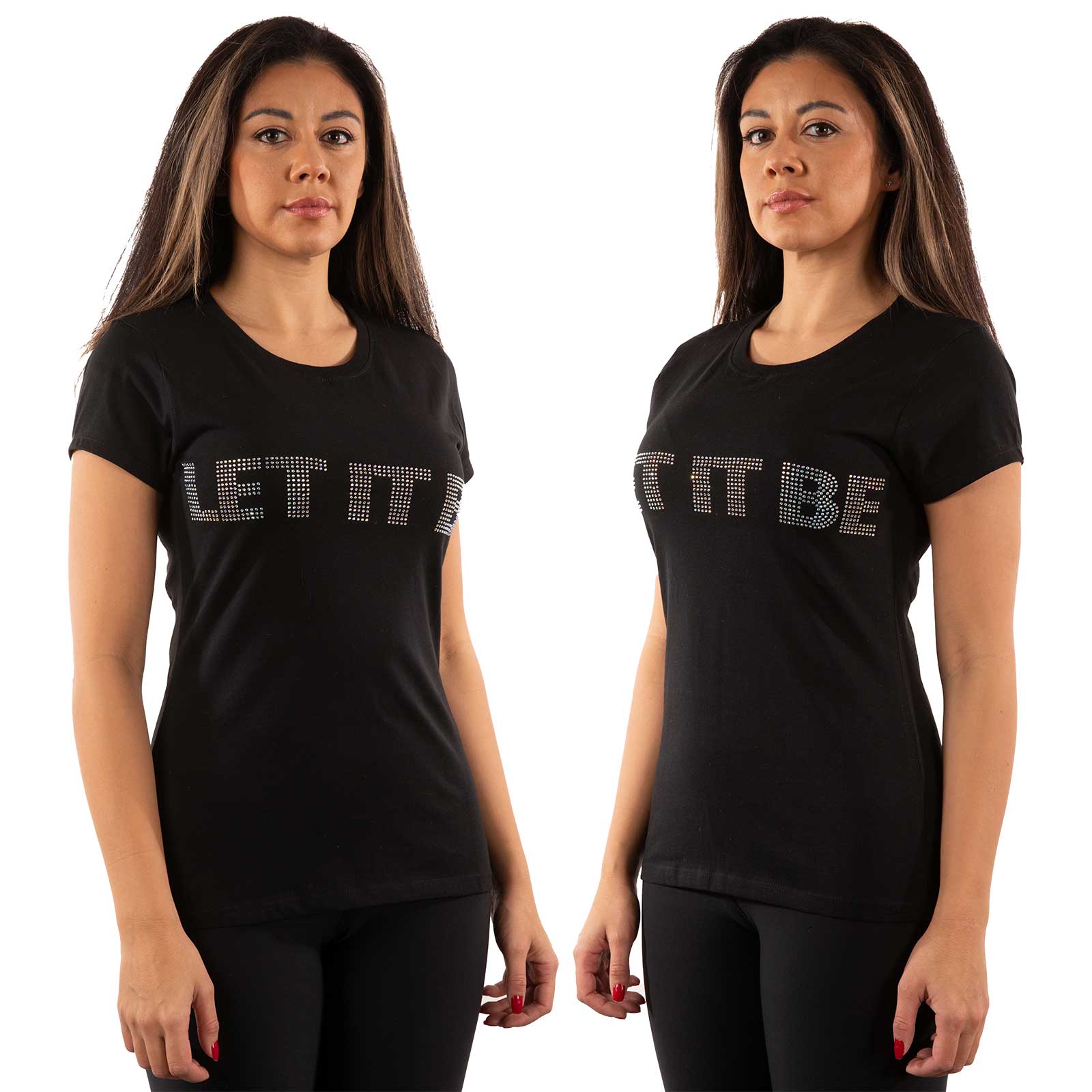 Black - Lifestyle - The Beatles Unisex Adult Let It Be Embellished T-Shirt