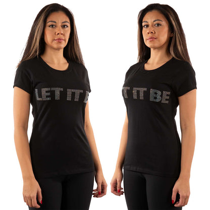 Black - Lifestyle - The Beatles Unisex Adult Let It Be Embellished T-Shirt