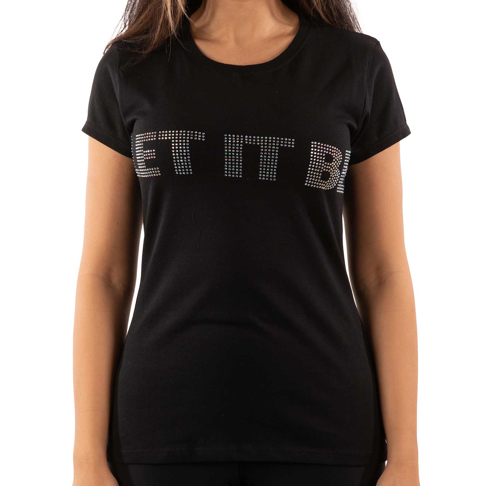 Black - Front - The Beatles Unisex Adult Let It Be Embellished T-Shirt
