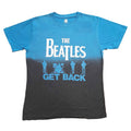 Blue-Black - Front - The Beatles Unisex Adult Get Back Dip Dye T-Shirt