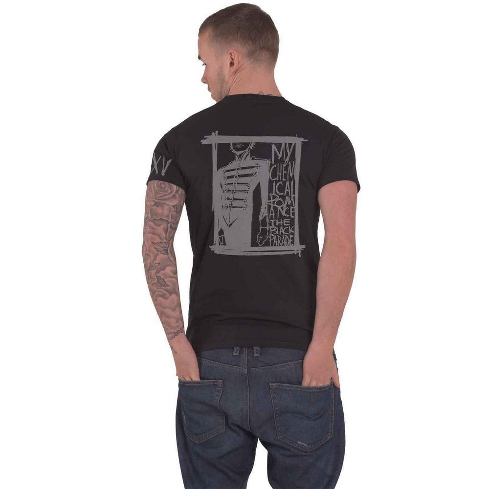 Black - Back - My Chemical Romance Unisex Adult XV Marching Frame Cotton T-Shirt
