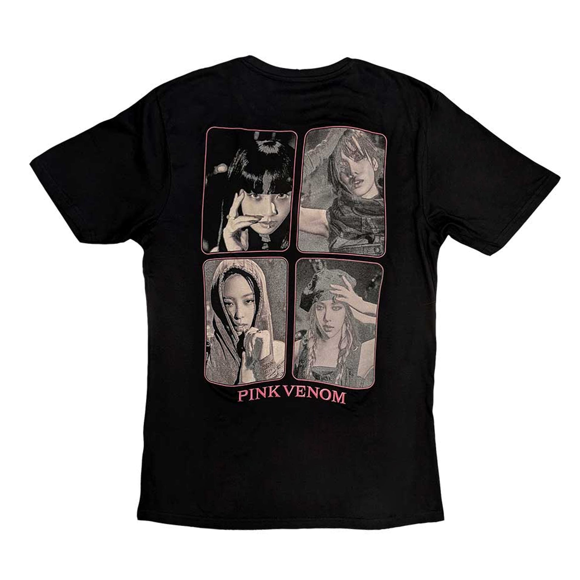 Black - Back - BlackPink Unisex Adult Pink Venom Group Shot Cotton T-Shirt