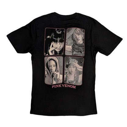 Black - Back - BlackPink Unisex Adult Pink Venom Group Shot Cotton T-Shirt