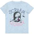Light Blue - Front - Nightmare Before Christmas Girls Scream Queen Cotton T-Shirt