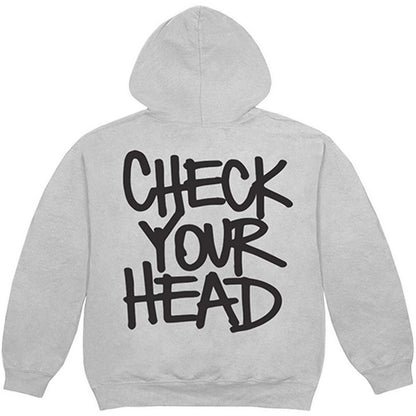 Grey - Back - Beastie Boys Unisex Adult Check Your Head Pullover Hoodie