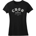 Black - Front - CBGB Womens-Ladies Classic Logo Cotton T-Shirt
