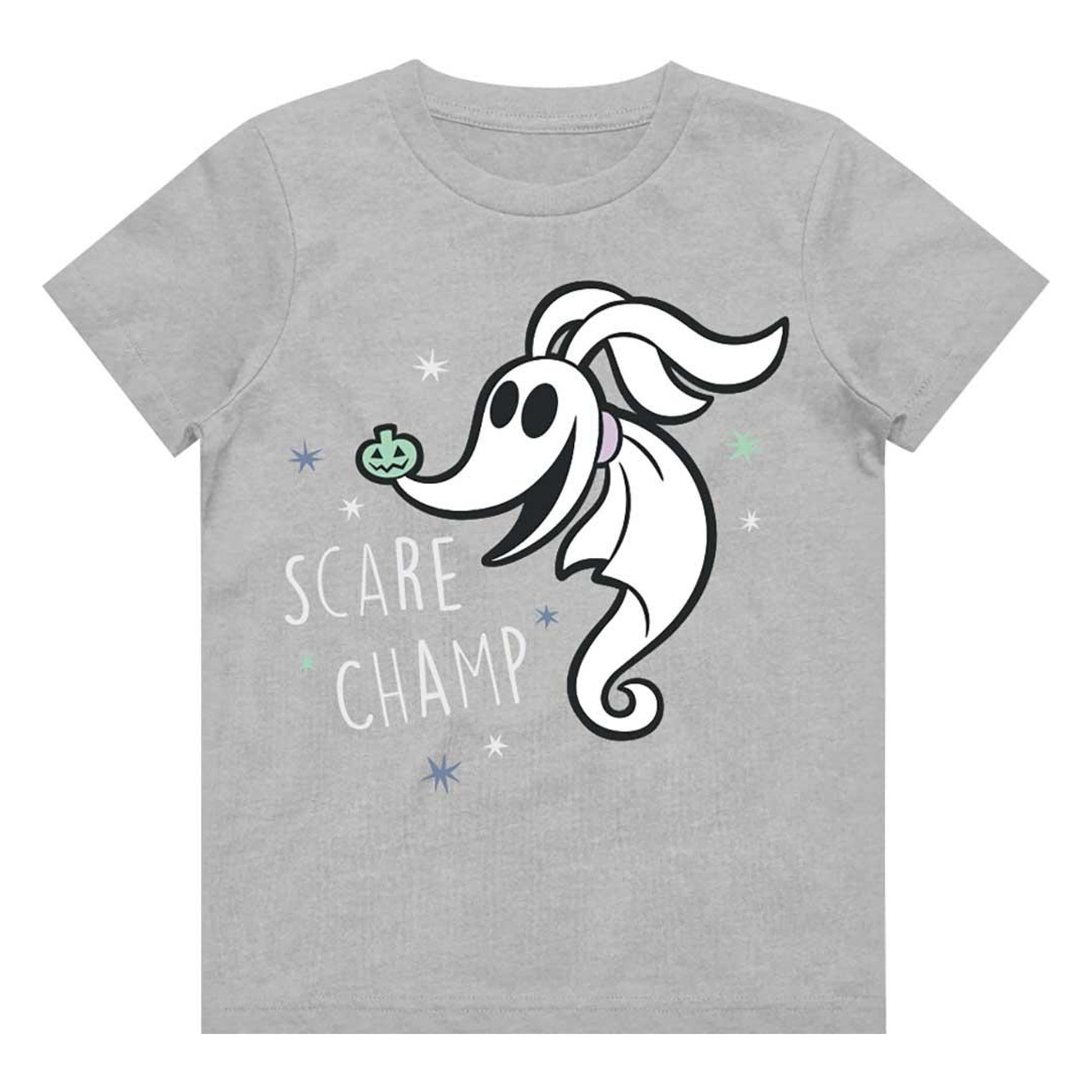 Grey - Front - Nightmare Before Christmas Childrens-Kids Scare Champ T-Shirt