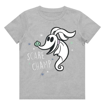 Grey - Front - Nightmare Before Christmas Childrens-Kids Scare Champ T-Shirt