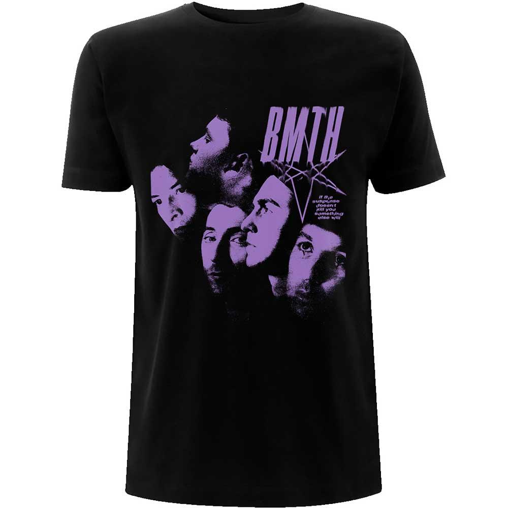 Black - Front - Bring Me The Horizon Unisex Adult Montage Cotton T-Shirt