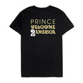 Black - Back - Prince Unisex Adult Welcome 2 America Back Print Cotton T-Shirt