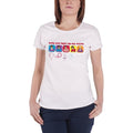 White - Front - One Direction Womens-Ladies Line Drawing Skinny T-Shirt