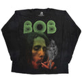 Black - Front - Bob Marley Unisex Adult Smoke Gradient Long-Sleeved T-Shirt