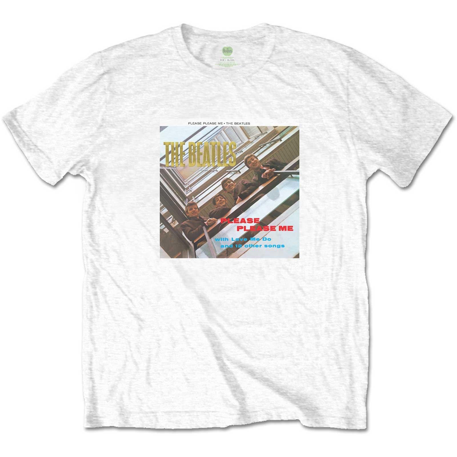 White - Front - The Beatles Unisex Adult Please Please Me Cotton T-Shirt