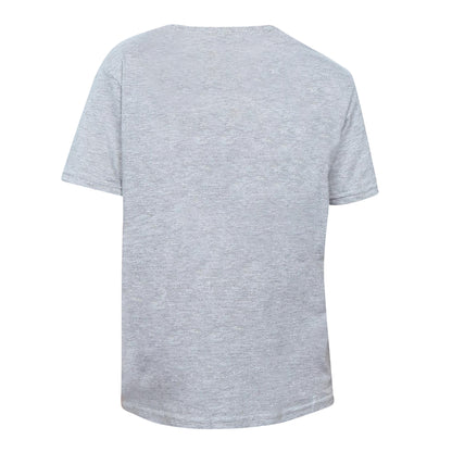 Heather Grey - Back - Queen Childrens-Kids Classic Crest T-Shirt