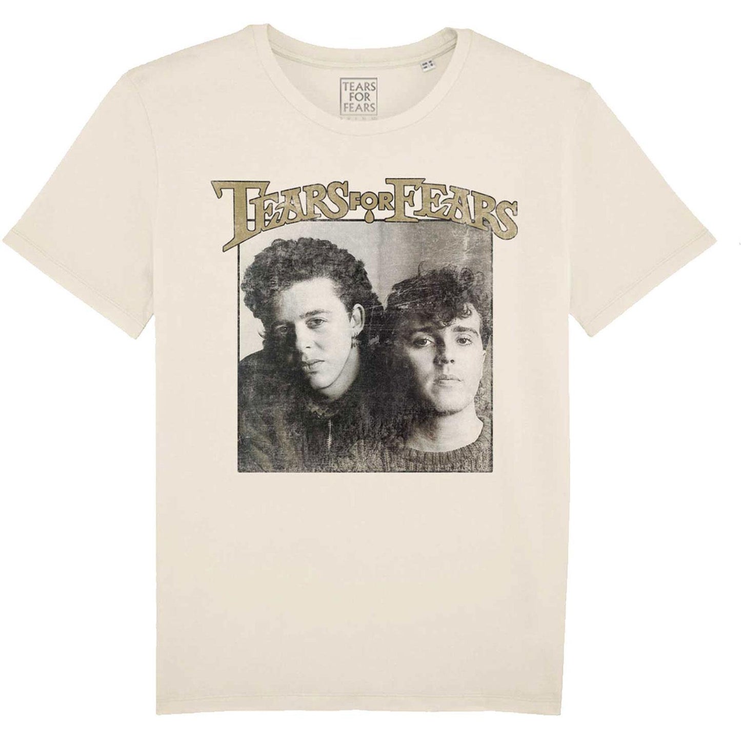 Natural - Front - Tears For Fears Unisex Adult Throwback Photo T-Shirt