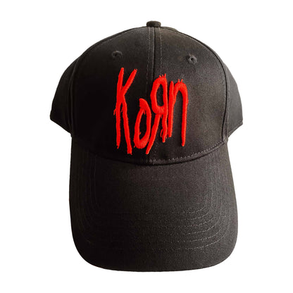 Black - Back - Korn Unisex Adult Logo Baseball Cap